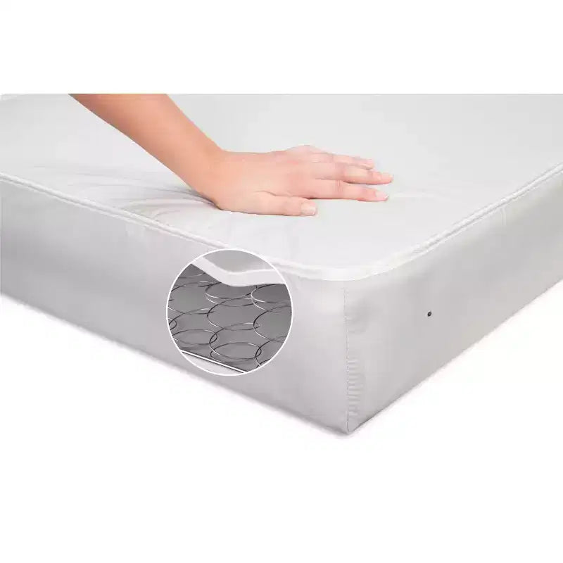 Materassino per culla White Firm Innerspring per 1 bambino, fodera impermeabile