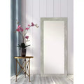 Specchio intero da parete/terra con cornice rustica in legno grigio, 1 persona, 76 x 168 cm