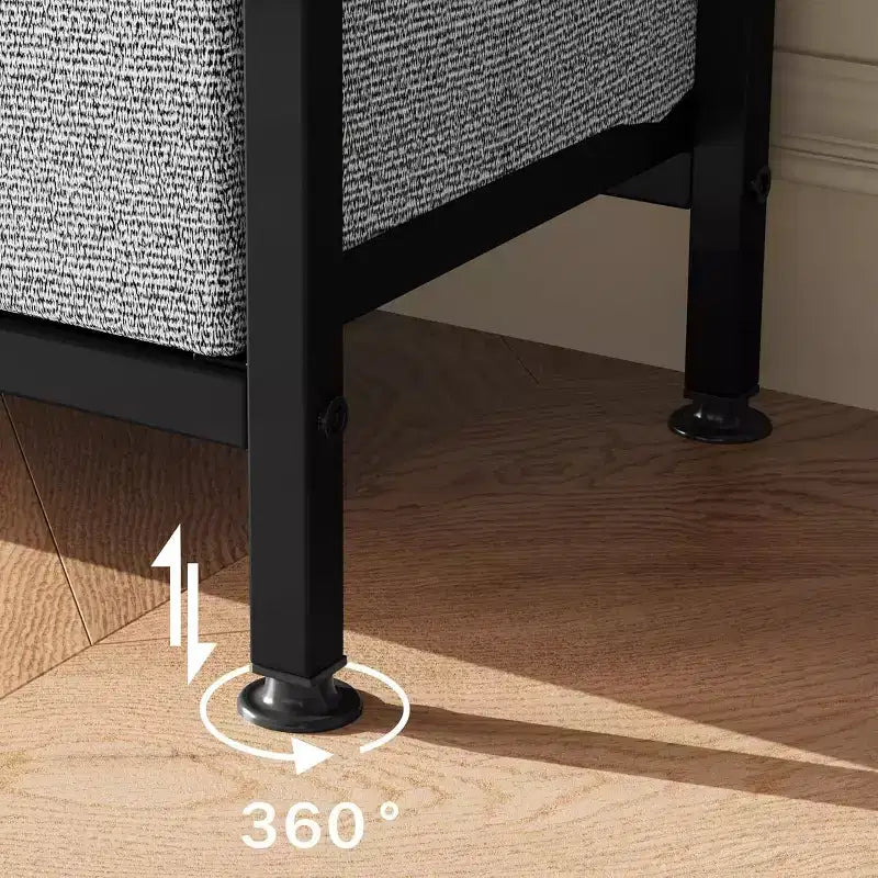 Mobile TV a 2 cassetti con mensola aperta, nero/grigio/legno retrò, per TV da 32 a 50", montaggio da 1 persona