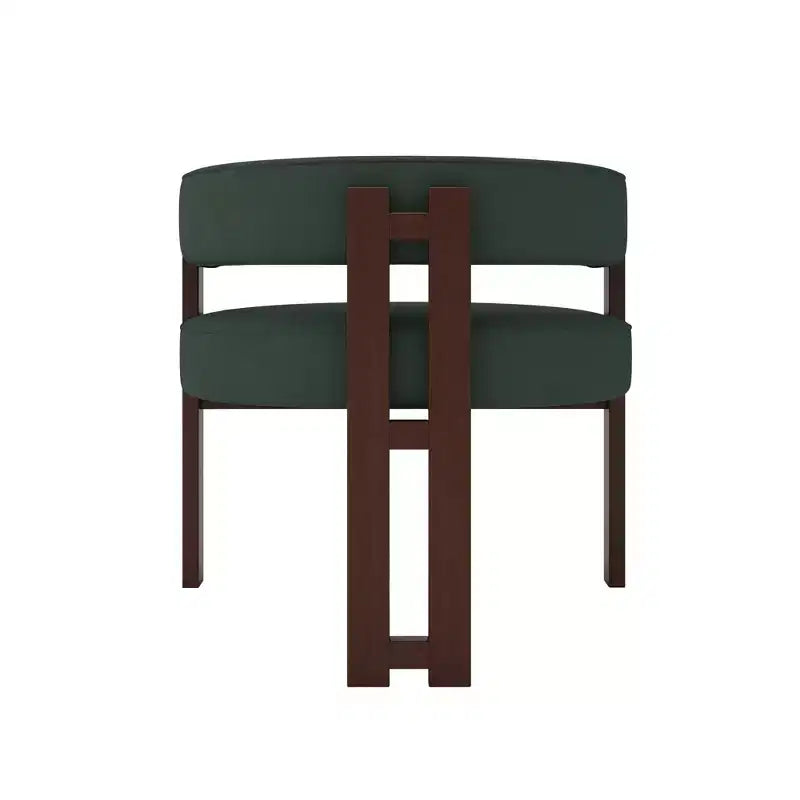 Sedia da pranzo imbottita con cuscino Teddy, set da 2, colori nero / smeraldo / grigio / arancione, 1 posto a sedere