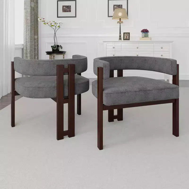 Sedia da pranzo imbottita con cuscino Teddy, set da 2, colori nero / smeraldo / grigio / arancione, 1 posto a sedere