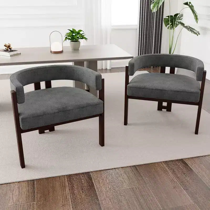 Sedia da pranzo imbottita con cuscino Teddy, set da 2, colori nero / smeraldo / grigio / arancione, 1 posto a sedere