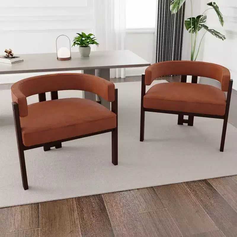 Sedia da pranzo imbottita con cuscino Teddy, set da 2, colori nero / smeraldo / grigio / arancione, 1 posto a sedere