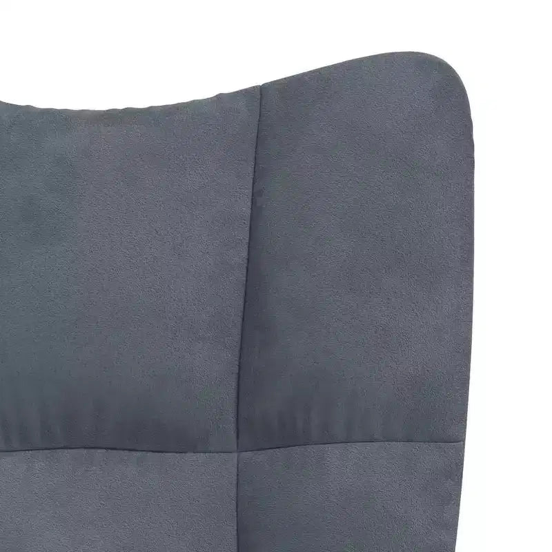 Poltrona da salotto in velluto grigio scuro con poggiapiedi, 1 posto
