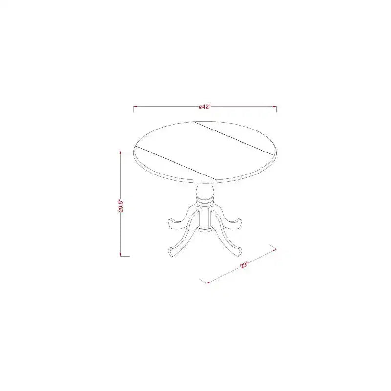 Set da pranzo rotondo con ante a ribalta, nero, 5 pezzi, 4 posti a sedere