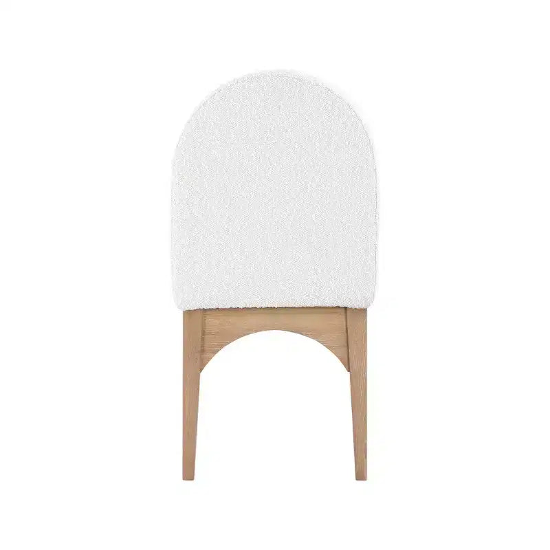 Sedia da pranzo in tessuto bouclé nero/crema stile Art Déco, 1 posto