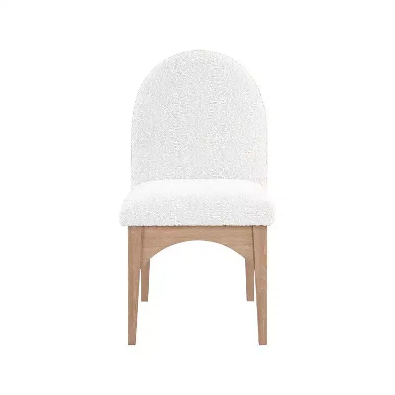 Sedia da pranzo in tessuto bouclé nero/crema stile Art Déco, 1 posto