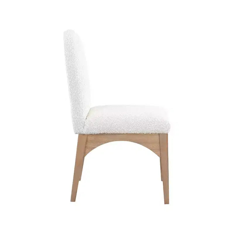 Sedia da pranzo in tessuto bouclé nero/crema stile Art Déco, 1 posto