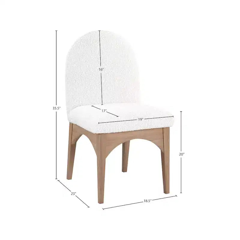 Sedia da pranzo in tessuto bouclé nero/crema stile Art Déco, 1 posto