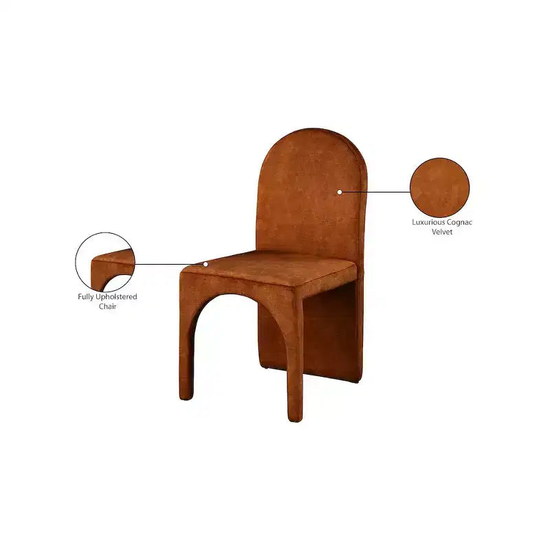 Sedia da pranzo in velluto, set da 2 – Nero / Cognac / Verde / Blu marino / Grigio pietra