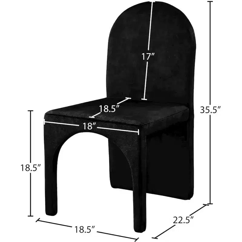 Sedia da pranzo in velluto, set da 2 – Nero / Cognac / Verde / Blu marino / Grigio pietra