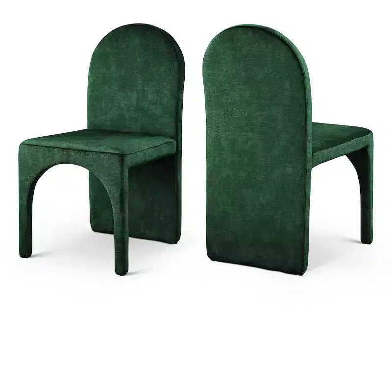 Sedia da pranzo in velluto, set da 2 – Nero / Cognac / Verde / Blu marino / Grigio pietra