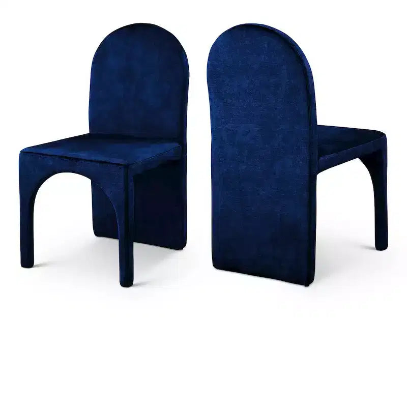 Sedia da pranzo in velluto, set da 2 – Nero / Cognac / Verde / Blu marino / Grigio pietra