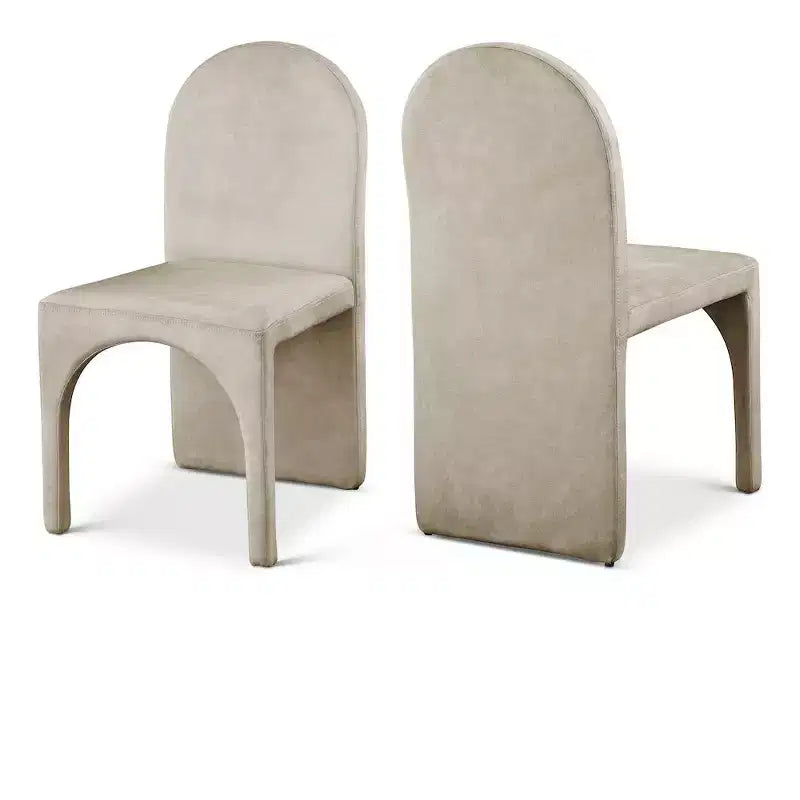 Sedia da pranzo in velluto, set da 2 – Nero / Cognac / Verde / Blu marino / Grigio pietra