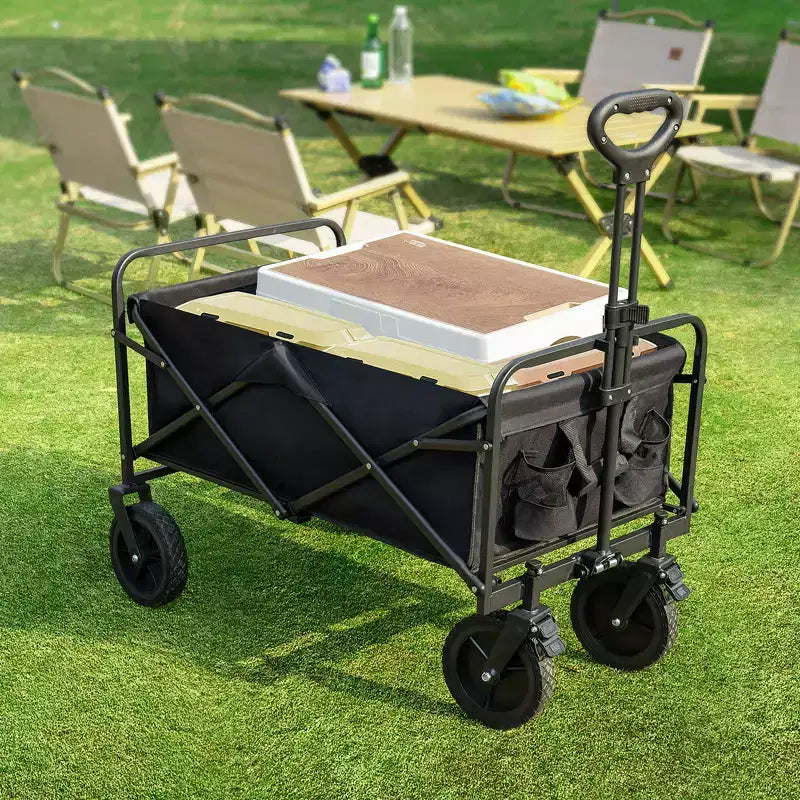 Carrello pieghevole grande nero, per 1 persona