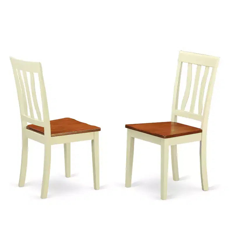 Set da pranzo rotondo da 3 pezzi per 2 persone, ciliegio e crema, moderno di metà secolo