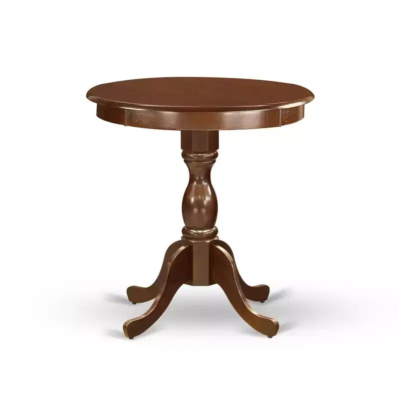 Set da pranzo rotondo in mogano 3 pezzi per 2 persone – Tavolo e 2 sedie