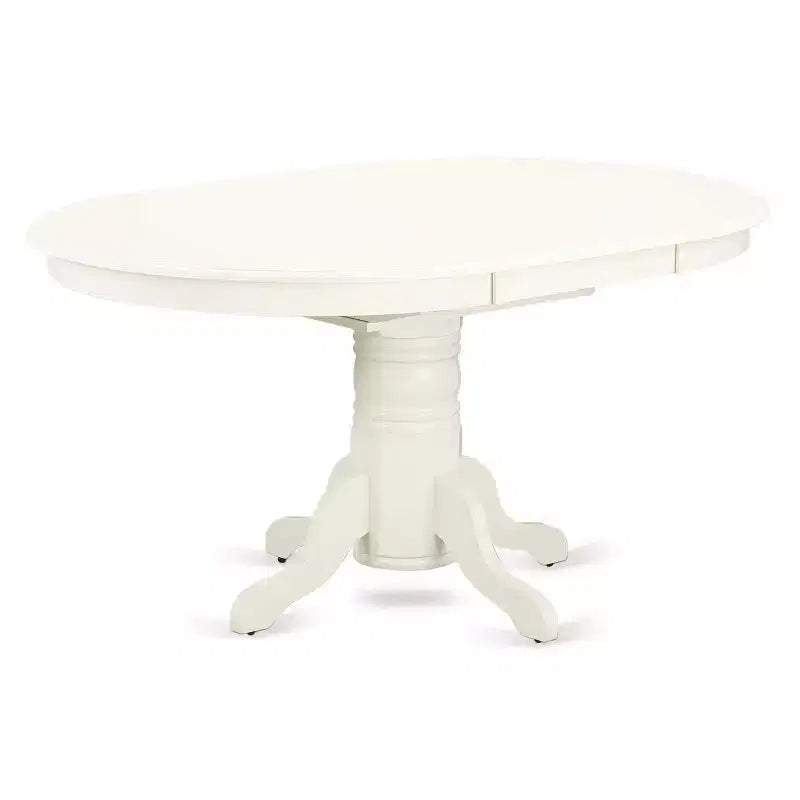 Set da Pranzo Ovale Lino Bianco, 7 Pezzi, 6 Posti