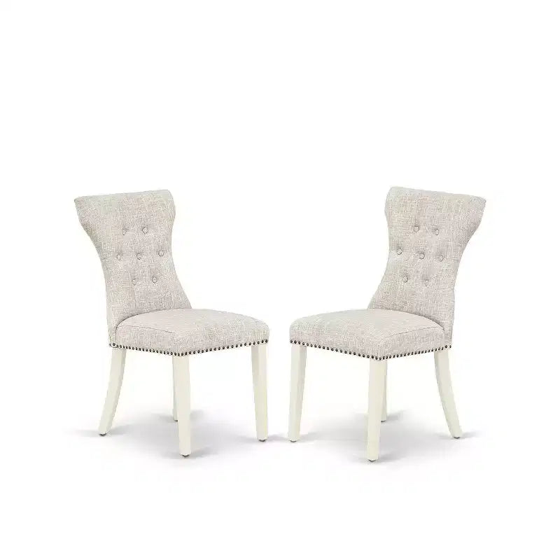 Set da Pranzo Ovale Lino Bianco, 7 Pezzi, 6 Posti