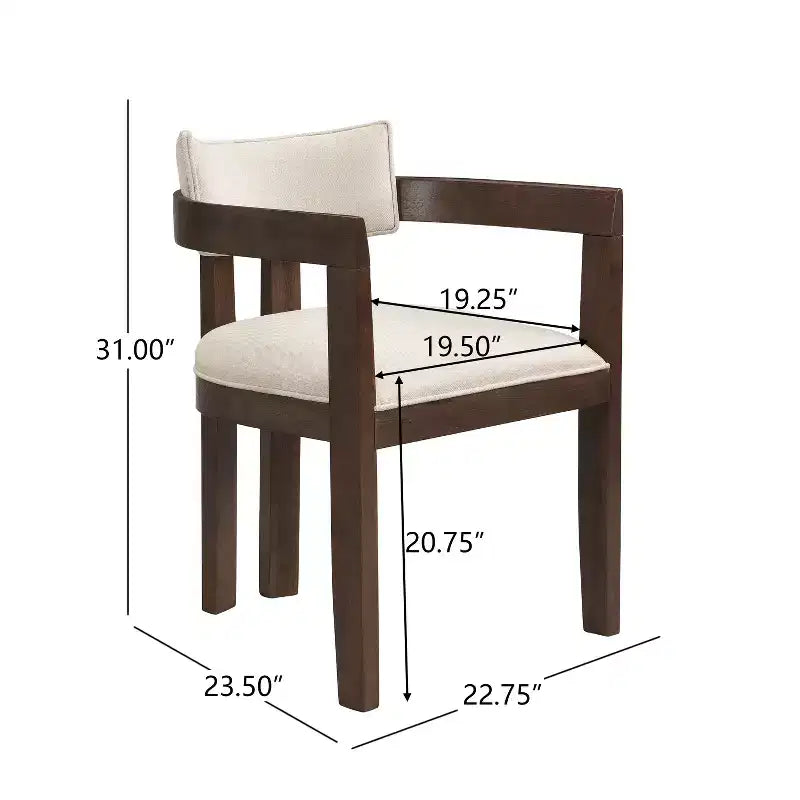 Set da pranzo rettangolare imbottito marrone, 7 pezzi, 6 posti a sedere