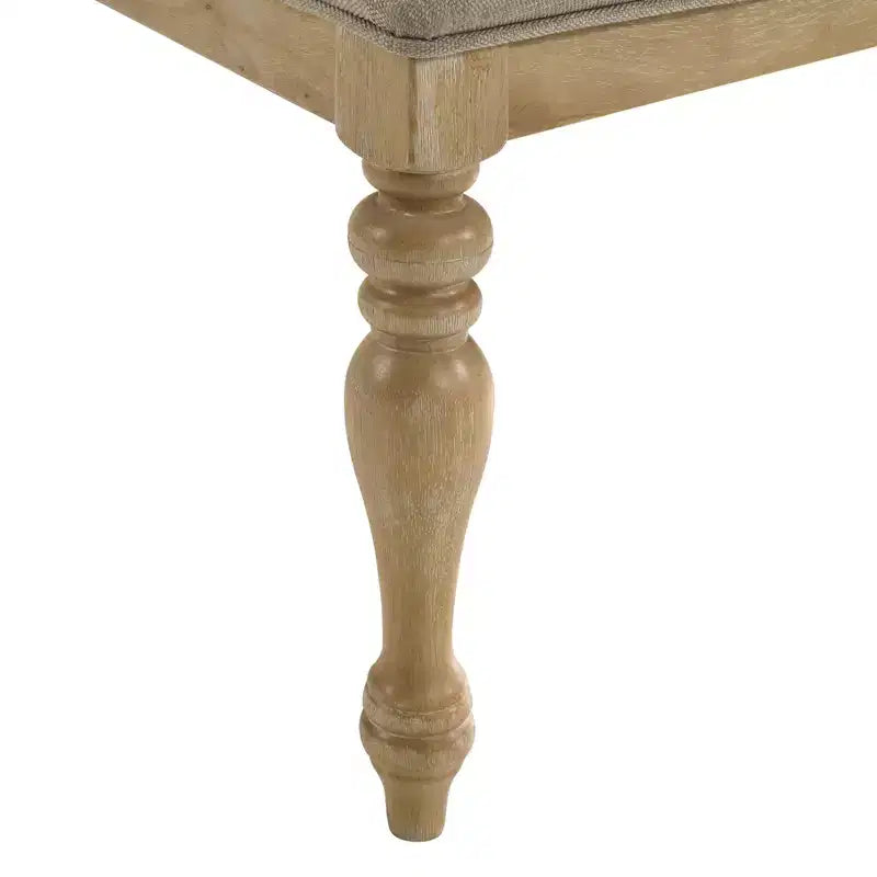 Sedia da pranzo in rovere chiaro con schienale a croce, imbottita beige, set da 2