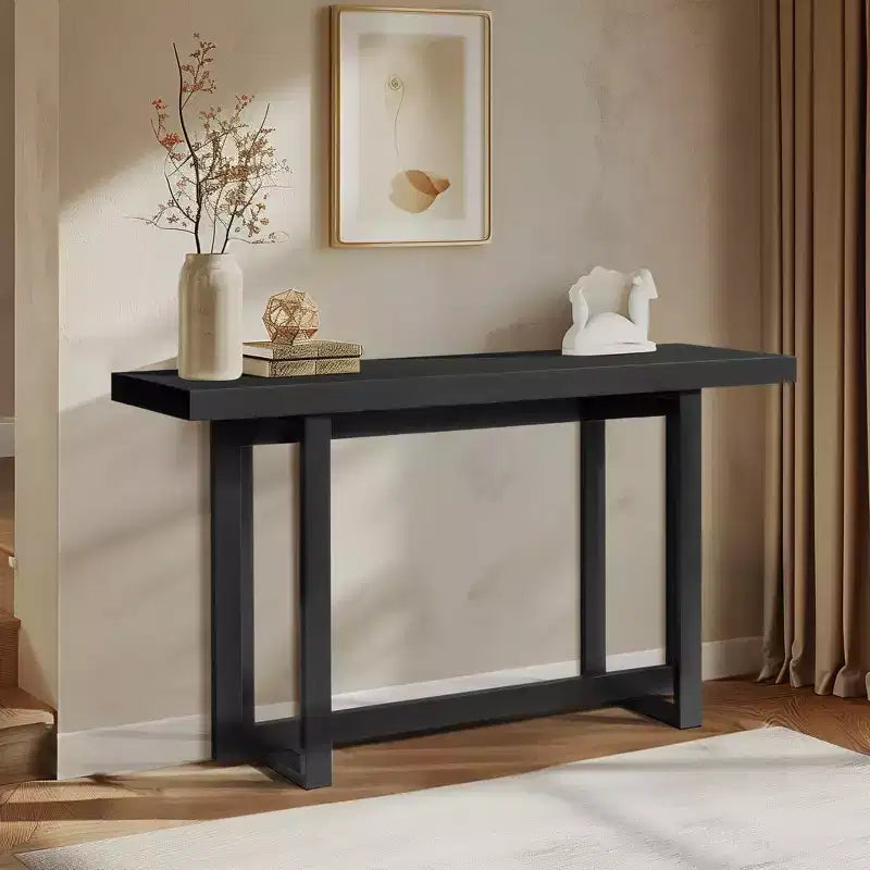 Console rettangolare nera per 1, 150 cm L x 80 cm A