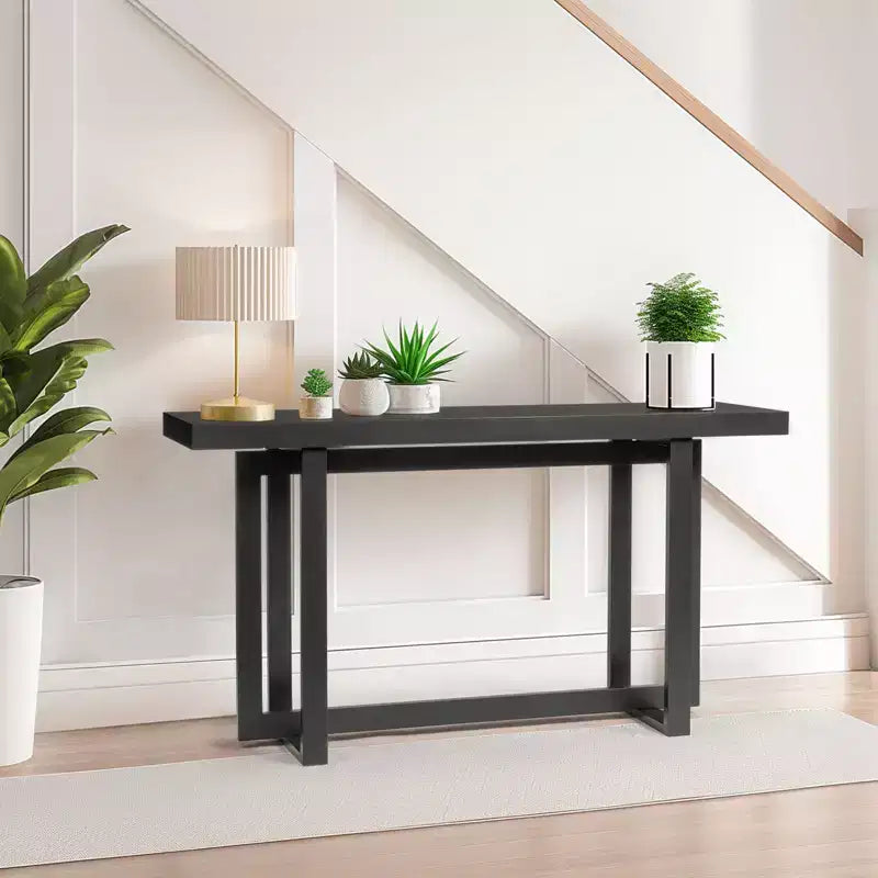 Console rettangolare nera per 1, 150 cm L x 80 cm A