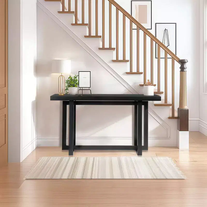 Console rettangolare nera per 1, 150 cm L x 80 cm A