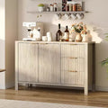 46.5 Fluted Sideboard Buffet Cabinet with 2 Doors & 3 Drawers, Sideboard Console Table Accent Credenza for Entryway, Living Room, Dinning Room