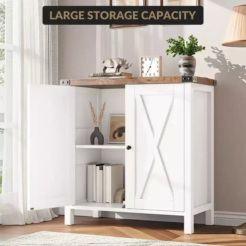 Credenza a 2 ante, vari colori, ripiano regolabile, unità singola