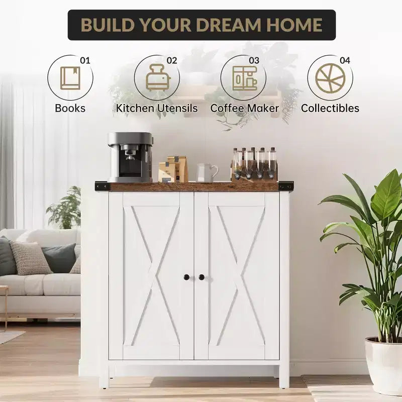 Credenza a 2 ante, vari colori, ripiano regolabile, unità singola