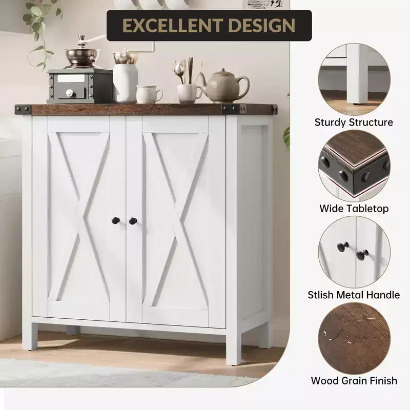 Credenza a 2 ante, vari colori, ripiano regolabile, unità singola