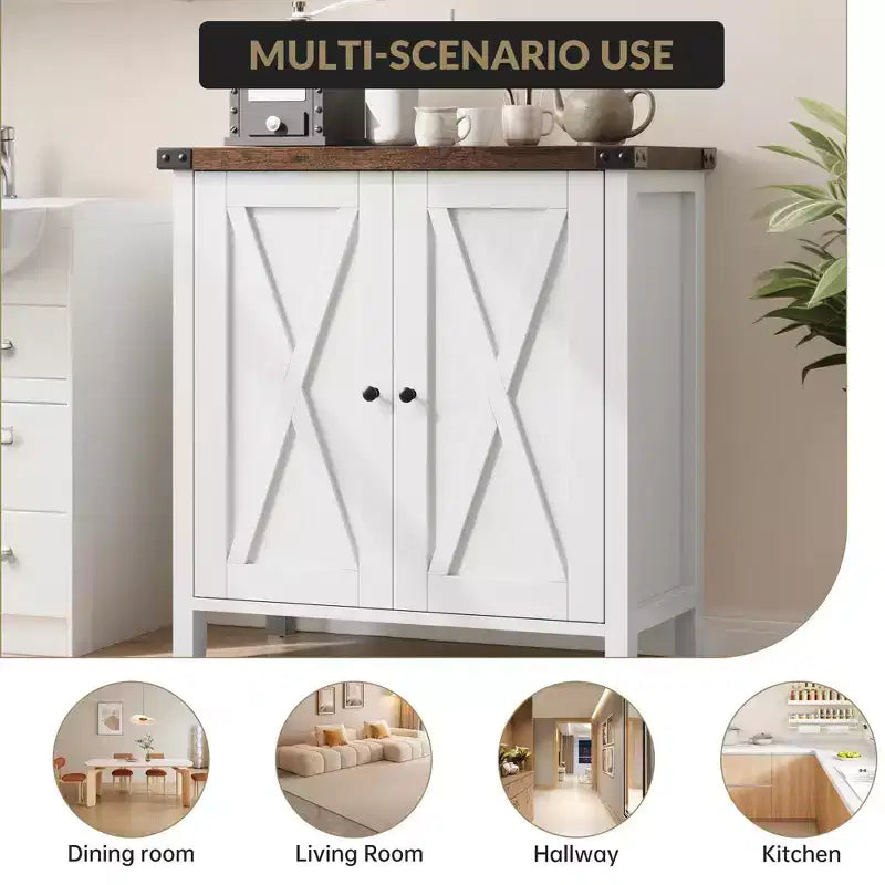 Credenza a 2 ante, vari colori, ripiano regolabile, unità singola