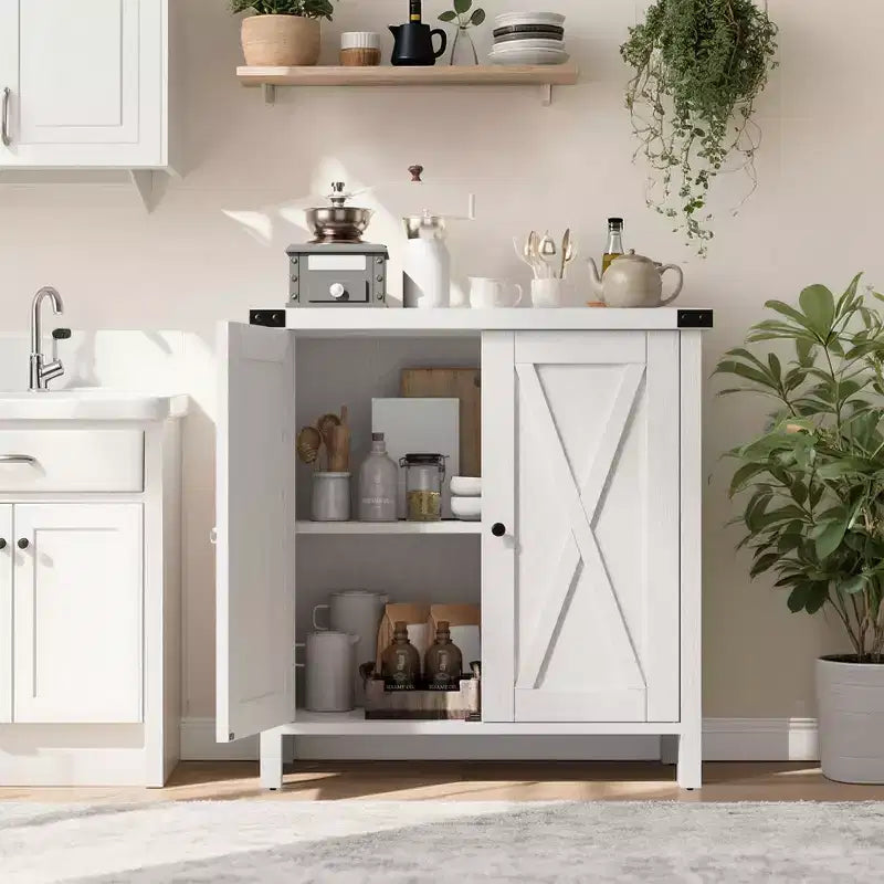 Credenza a 2 ante, vari colori, ripiano regolabile, unità singola