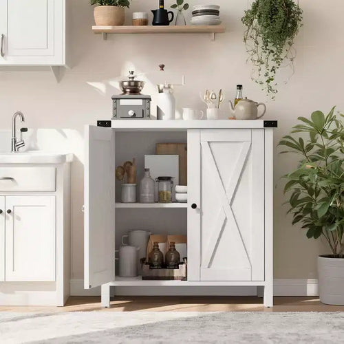 Credenza a 2 ante, vari colori, ripiano regolabile, unità singola