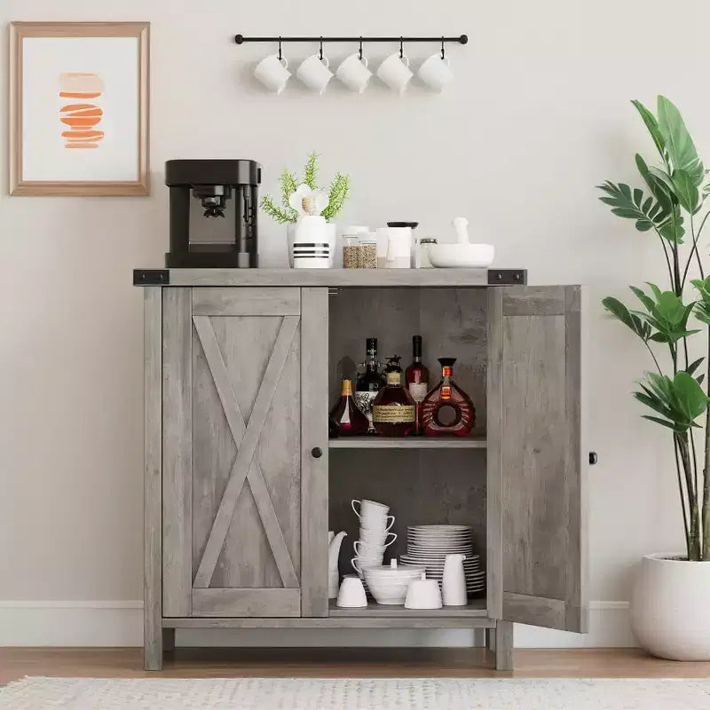 Credenza a 2 ante, vari colori, ripiano regolabile, unità singola