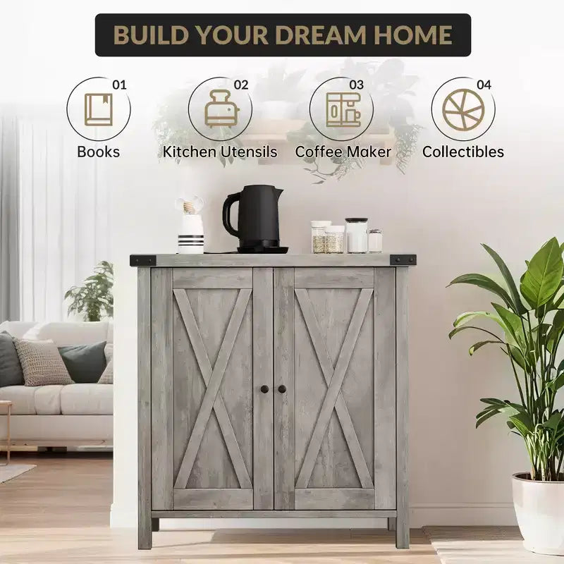 Credenza a 2 ante, vari colori, ripiano regolabile, unità singola