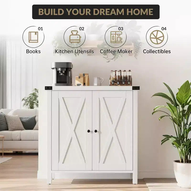 Credenza a 2 ante, vari colori, ripiano regolabile, unità singola