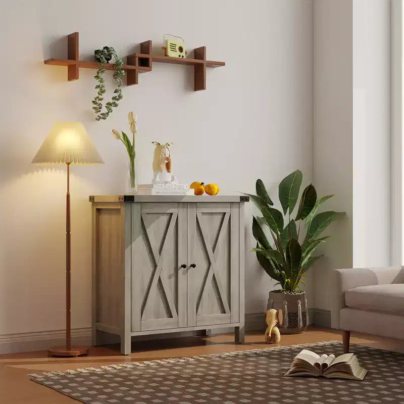 Credenza a 2 ante, vari colori, ripiano regolabile, unità singola