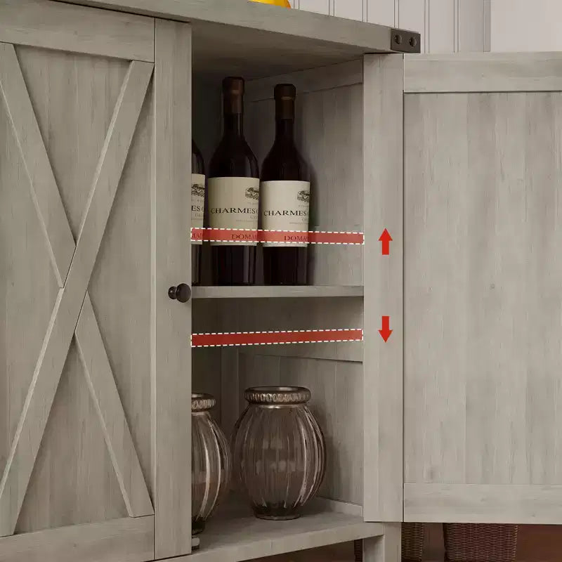 Credenza a 2 ante, vari colori, ripiano regolabile, unità singola
