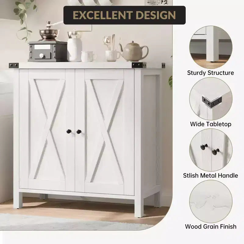 Credenza a 2 ante, vari colori, ripiano regolabile, unità singola