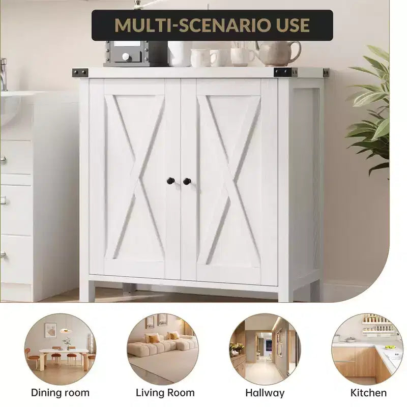 Credenza a 2 ante, vari colori, ripiano regolabile, unità singola