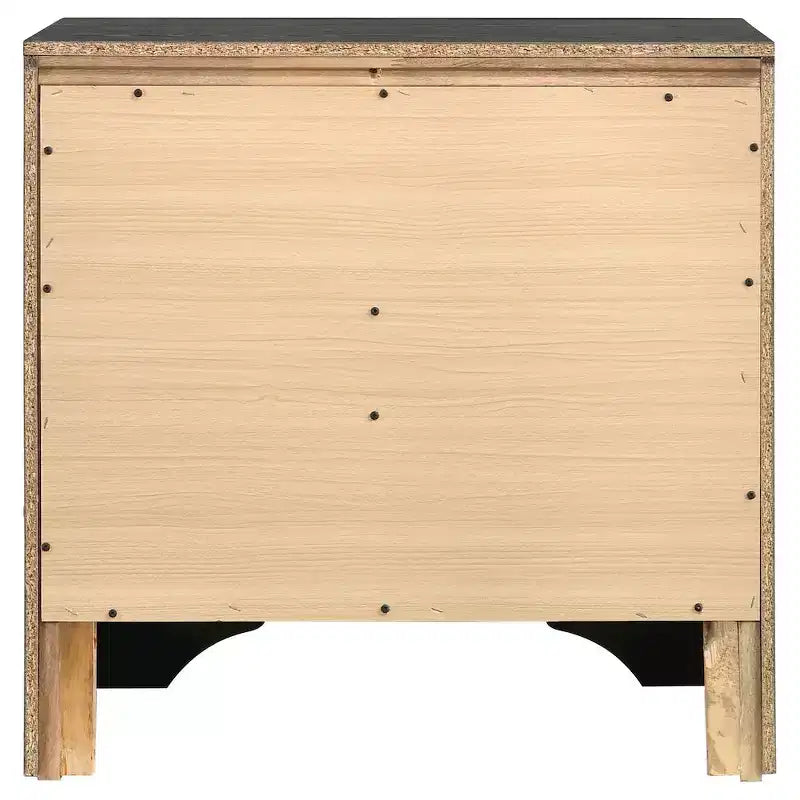 Comodino a 2 cassetti bianco/nero, singolo