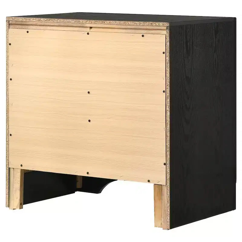 Comodino a 2 cassetti bianco/nero, singolo