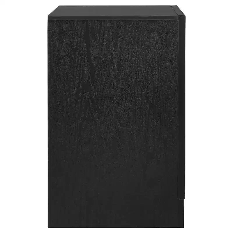 Comodino a 2 cassetti bianco/nero, singolo