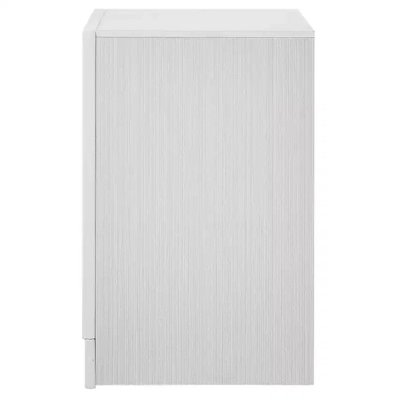 Comodino a 2 cassetti bianco/nero, singolo