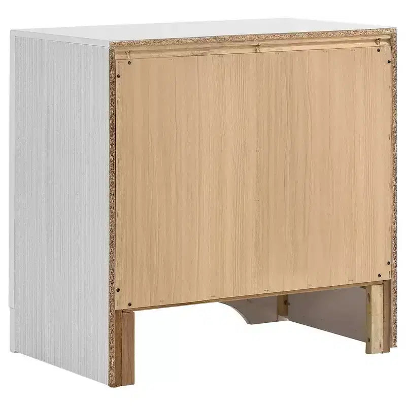 Comodino a 2 cassetti bianco/nero, singolo