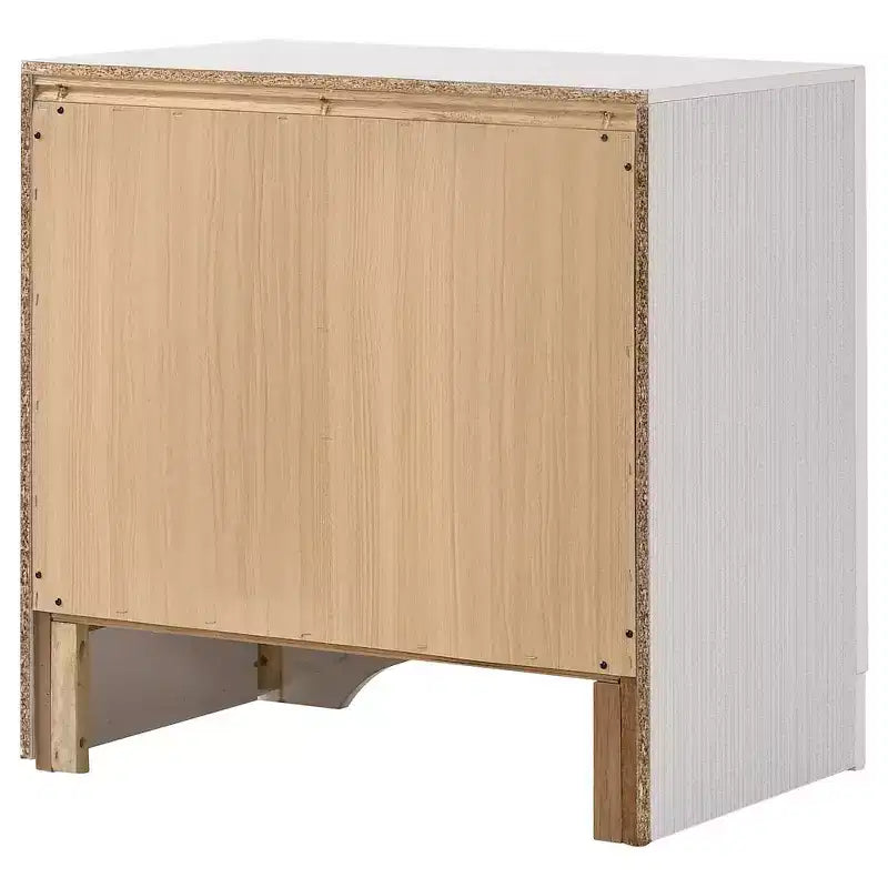 Comodino a 2 cassetti bianco/nero, singolo