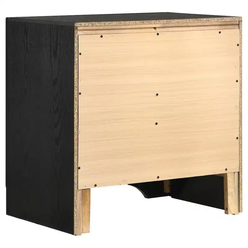 Comodino a 2 cassetti bianco/nero, singolo