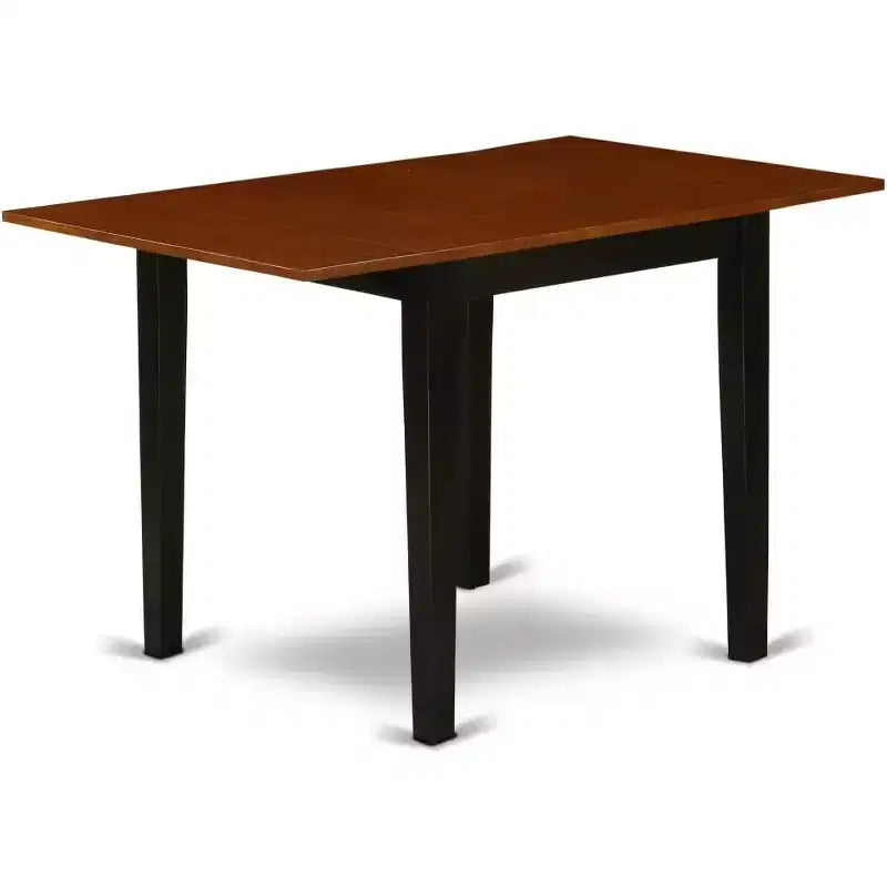 Tavolo da pranzo rettangolare con ante a ribalta, in nero/ciliegio/mogano/rovere/bianco, 4 posti